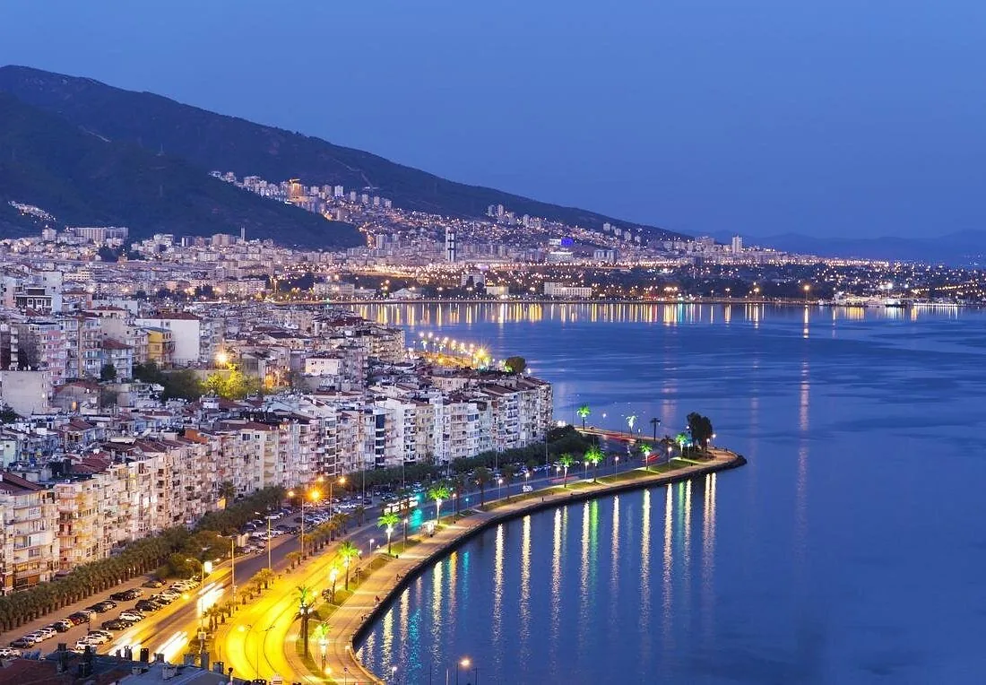 Izmir coastline at blue hour