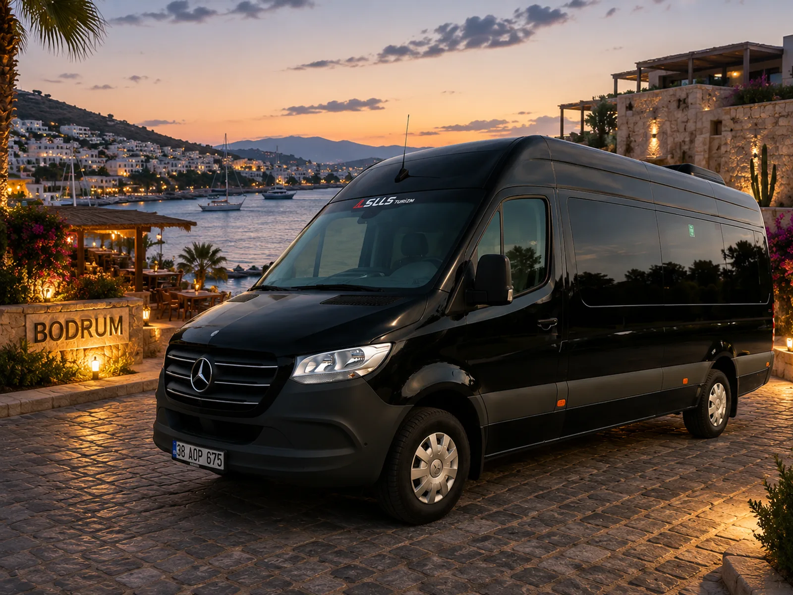 Bodrum black van arrival